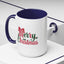 Christmas Mug - Merry Christmas Red & Green Text Bow