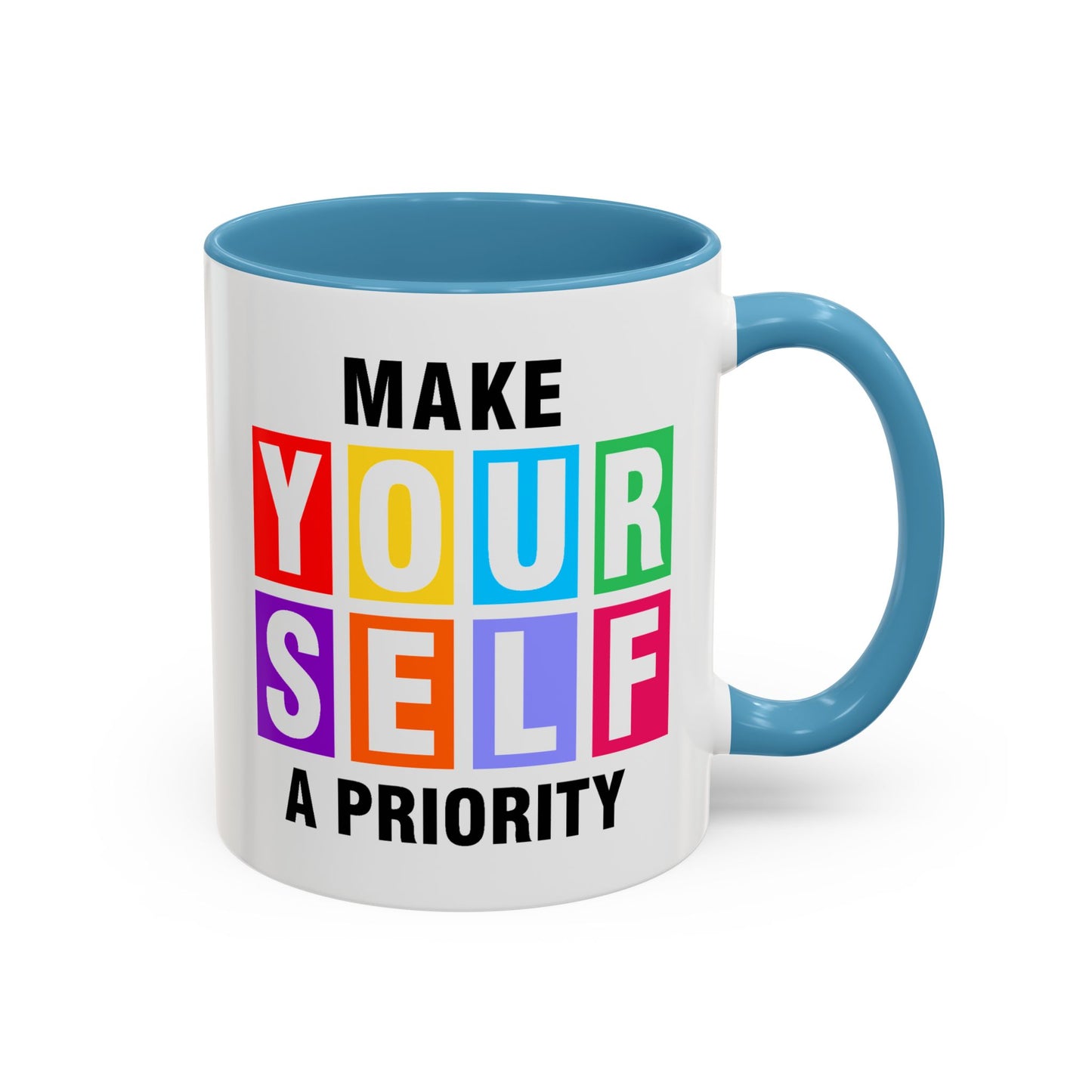 Wellness Mug - Make Yourself a Priority Colored Blocks