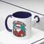 Christmas Mug - Merry Christmas Black & Red Text Cool Santa
