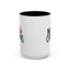 Christmas Mug - Merry Christmas Green & Red Text Santa Present