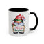 Christmas Mug - Merry Christmas Red & Green Text Gnome Present