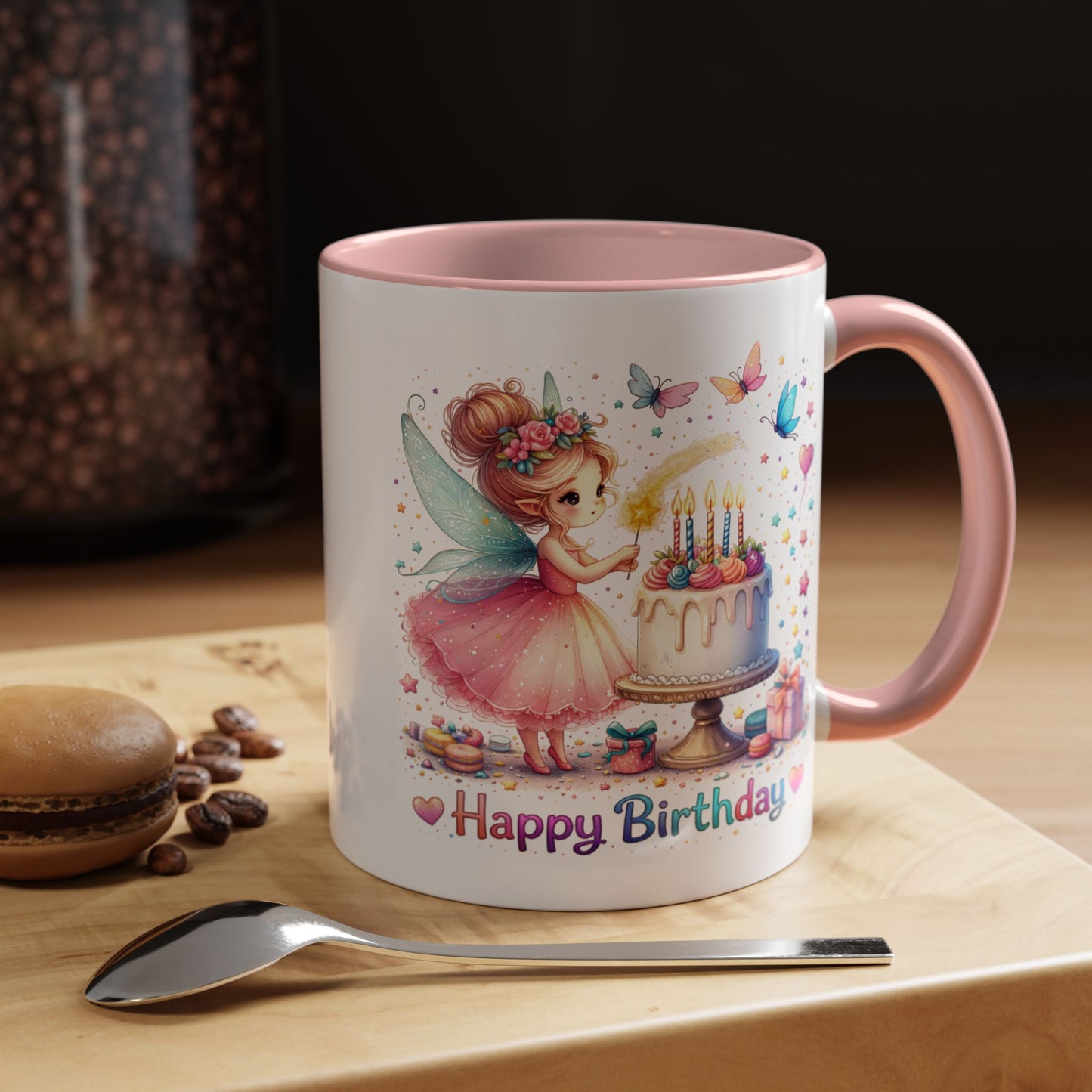 Birthday Mug - Fairy Butterflies