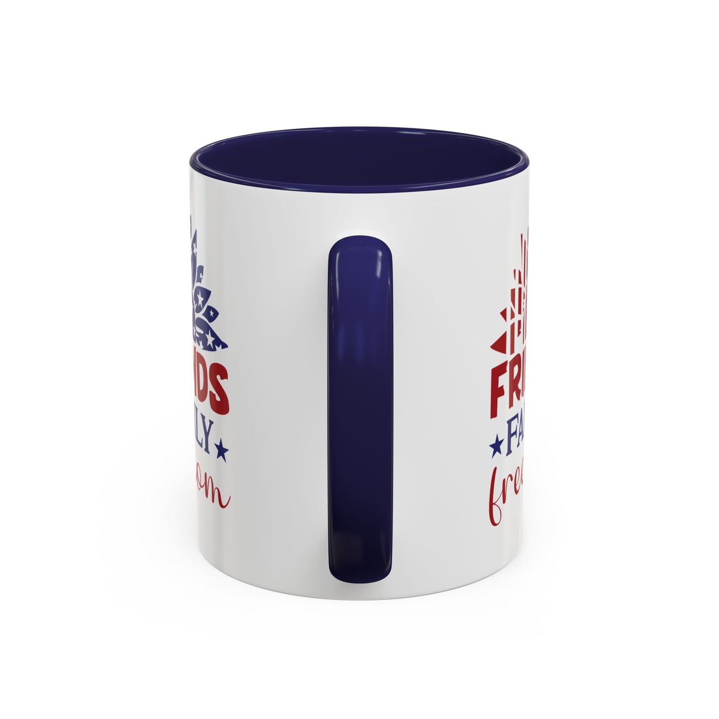 4th of July Mug - Friends Family Freedom Sunflower