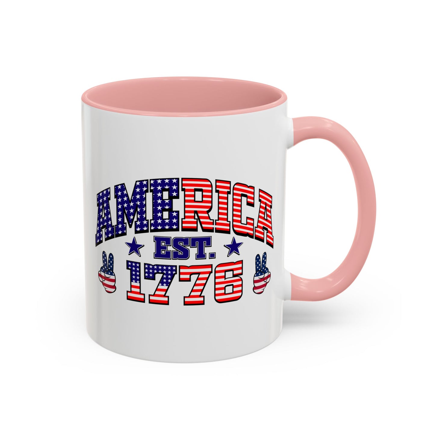 4th of July Mug - American Est 1776 Patriotic Flag