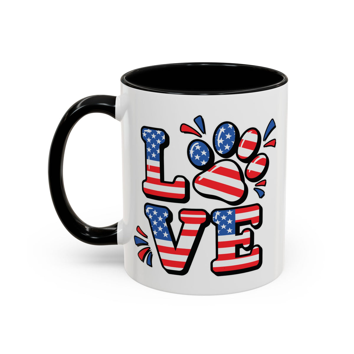 4th of July Mug - Animal Love USA Flag