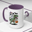 Halloween Mug - Skeleton Riding Dinosaur