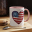 4th of July Mug - Heart American Flag