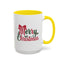 Christmas Mug - Merry Christmas Red & Green Text Bow