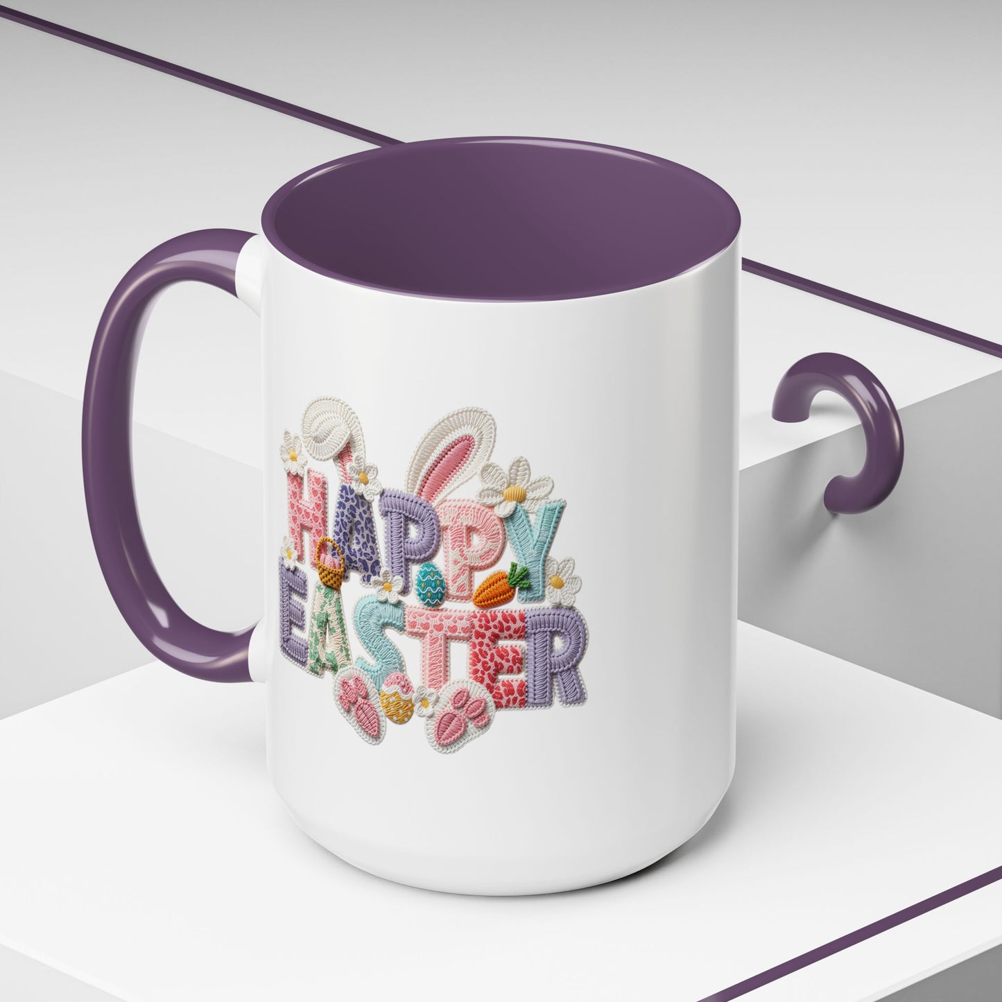 Easter Mug - Happy Easter Latch Yarn