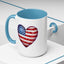 4th of July Mug - Heart American Flag