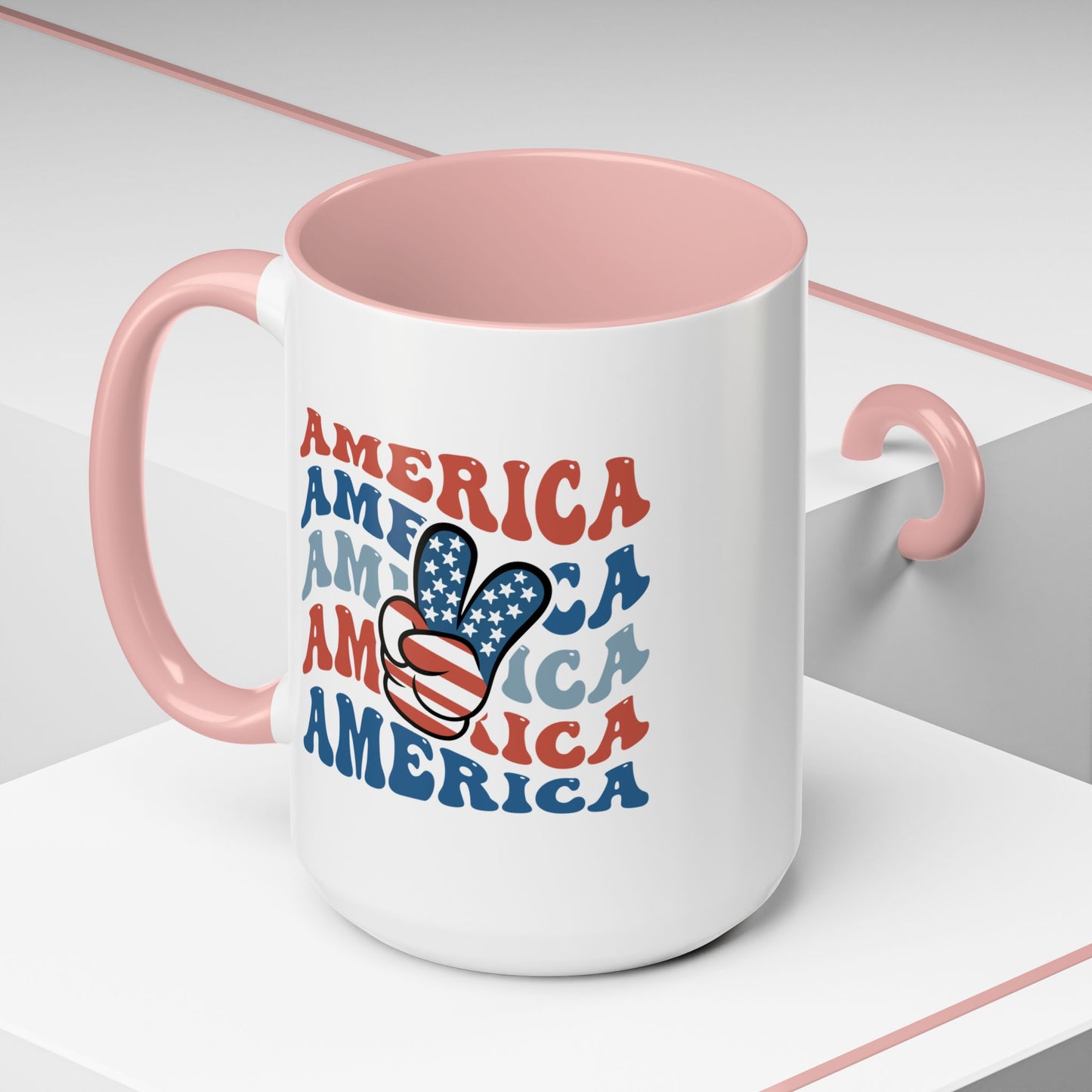 4th of July Mug - America peace Sign