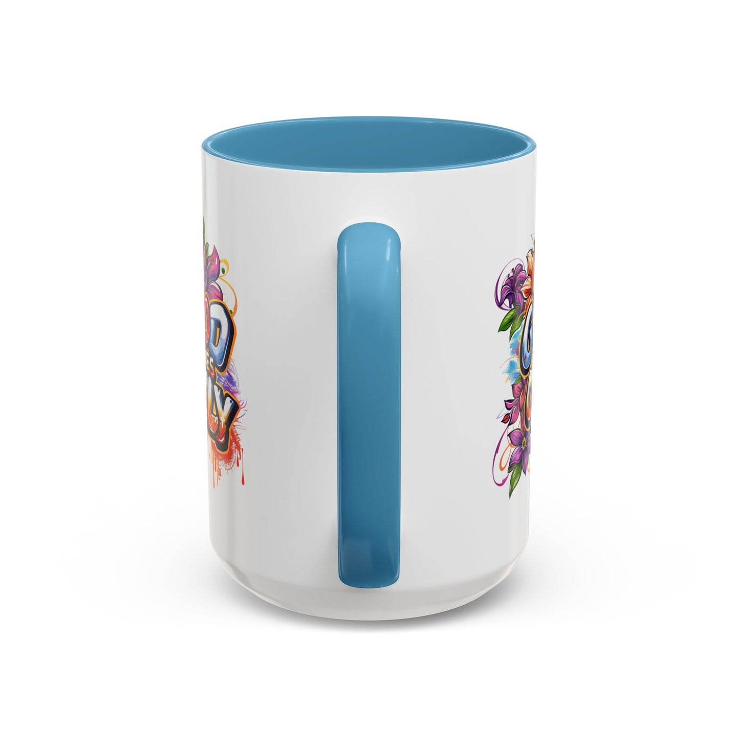 Wellness Mug - Good Vibes Only Graffiti Flowers