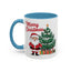 Christmas Mug - Merry Christmas Red Text Santa Tree Presents