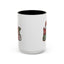 Christmas Mug - Merry Christmas Red Green & White Graffiti Hat