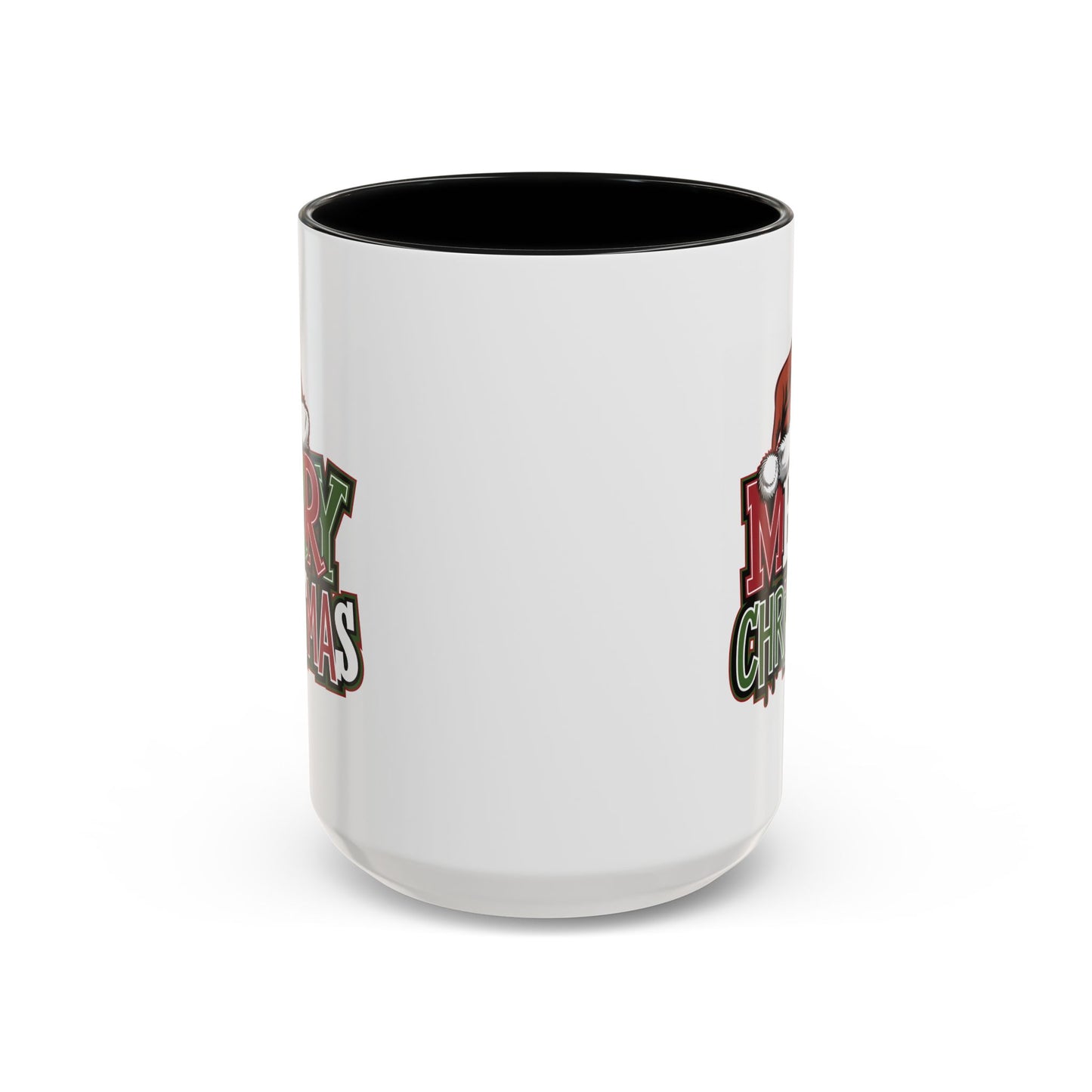 Christmas Mug - Merry Christmas Red Green & White Graffiti Hat