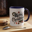 Christmas Mug - Merry Christmas Black Text Star Stocking Ornament Candy Cane