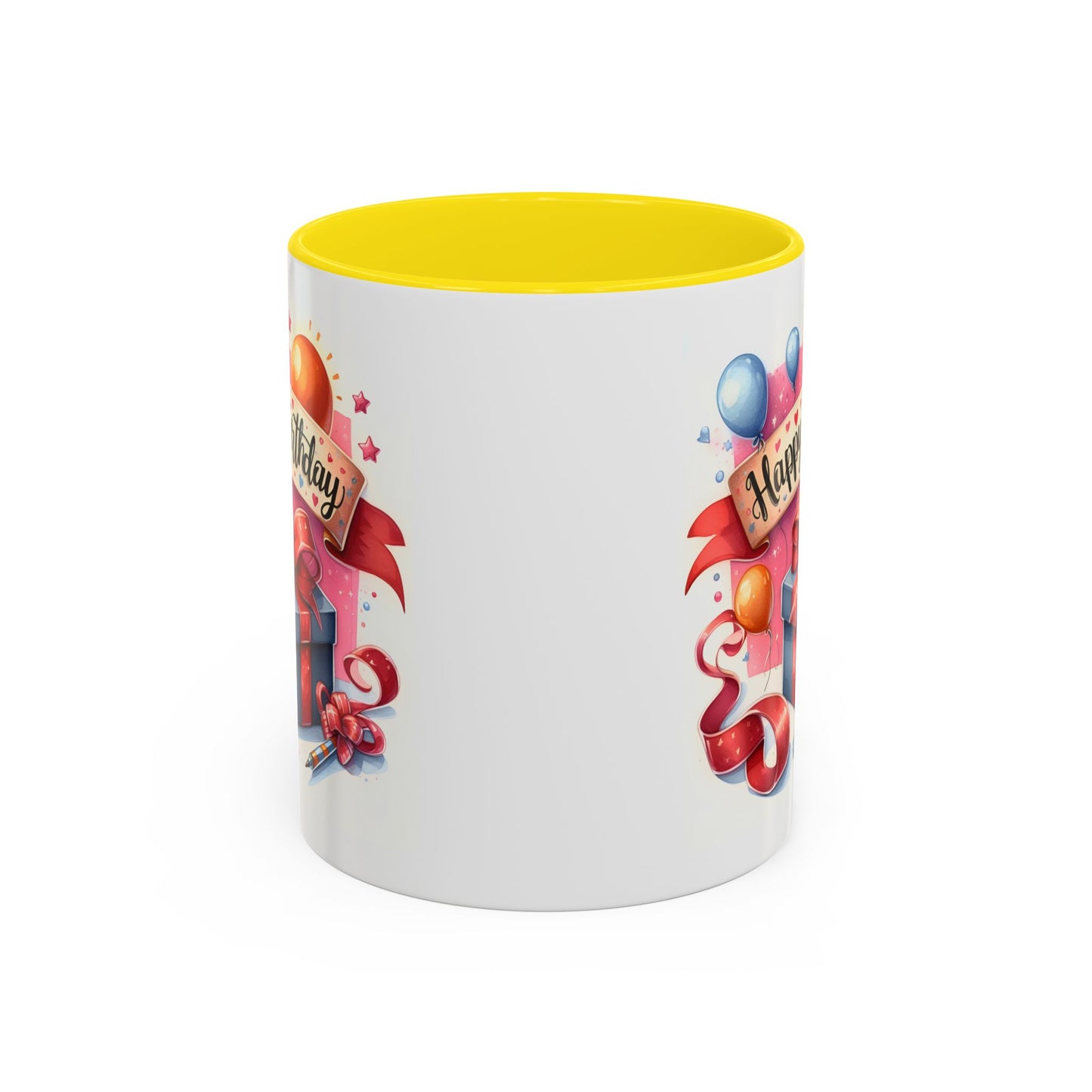 Birthday Mug - Present Pen Balloons