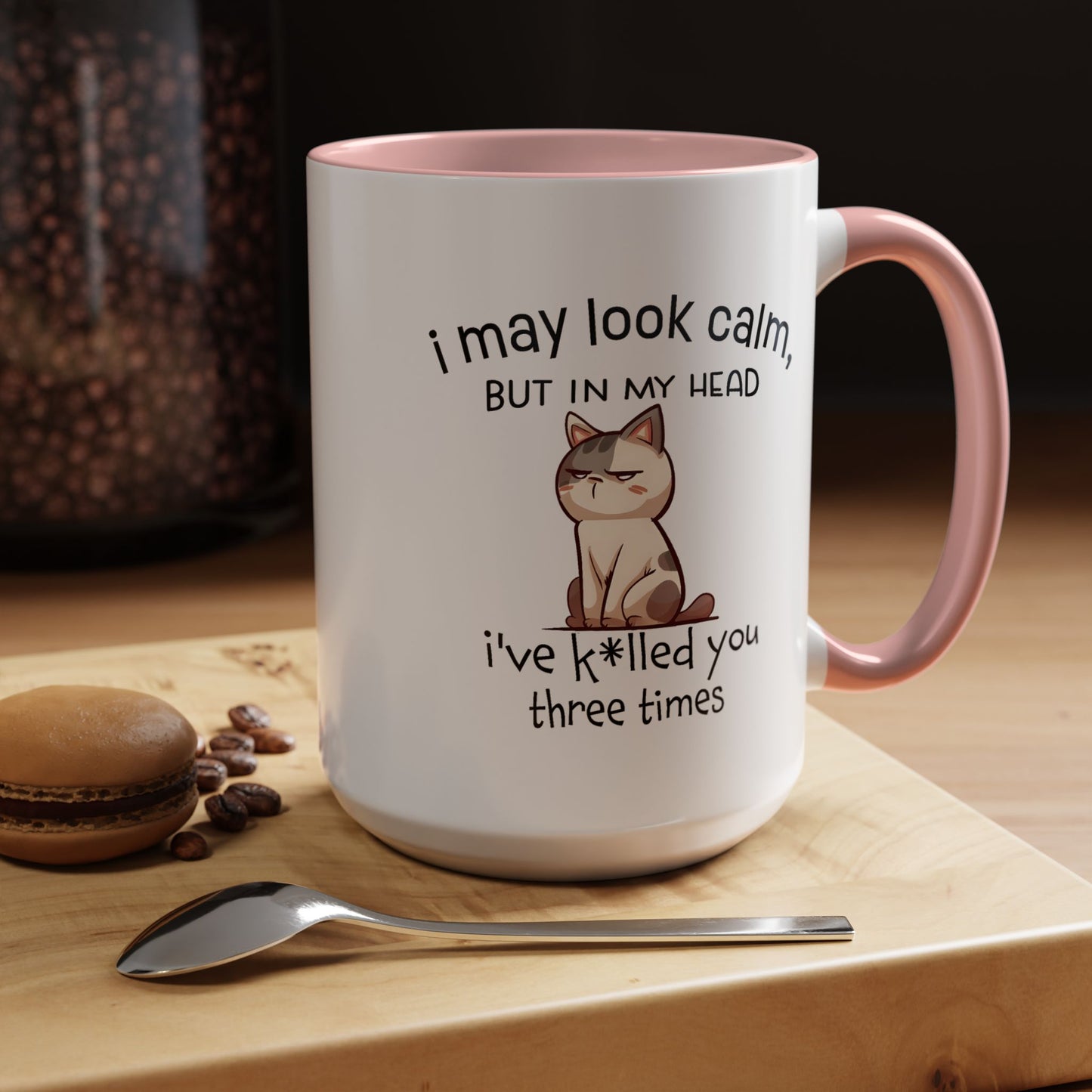 Adult Mug - I May Look Calm Cat
