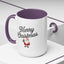 Christmas Mug - Merry Christmas Black Text Santa Present