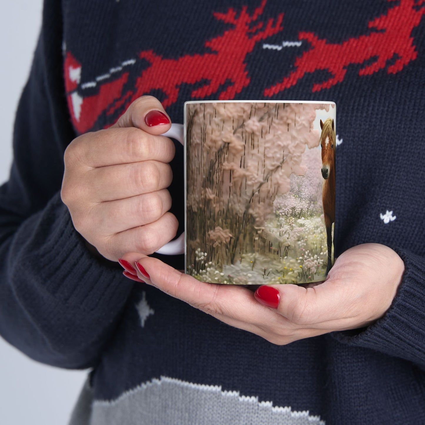 Artistic Mug - Felted Horse 3