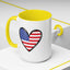 4th of July Mug - USA Flag Heart