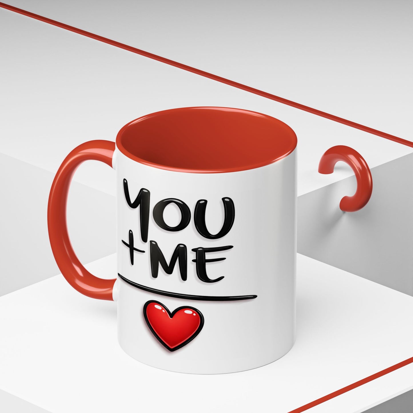 Anniversary Mug - You and Me Red Heart