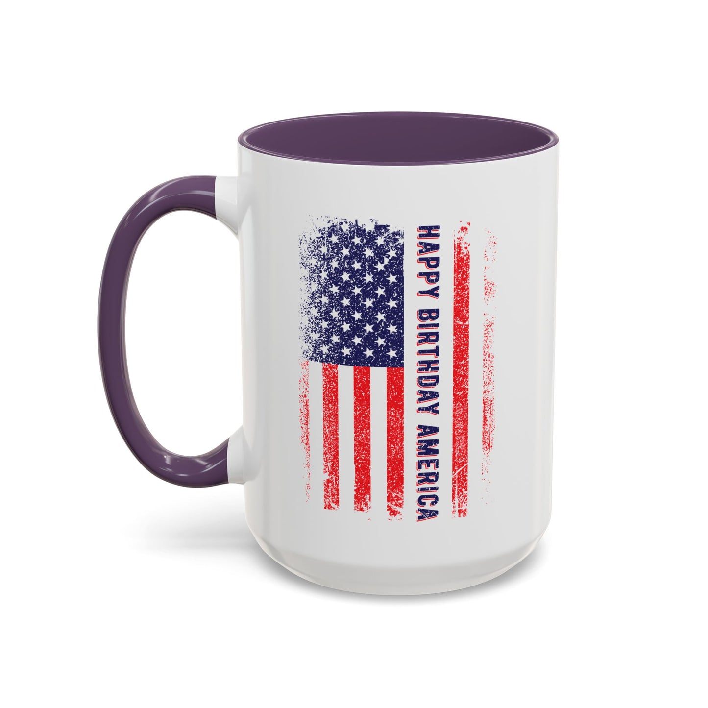 4th of July Mug - Happy Birthday America Flag