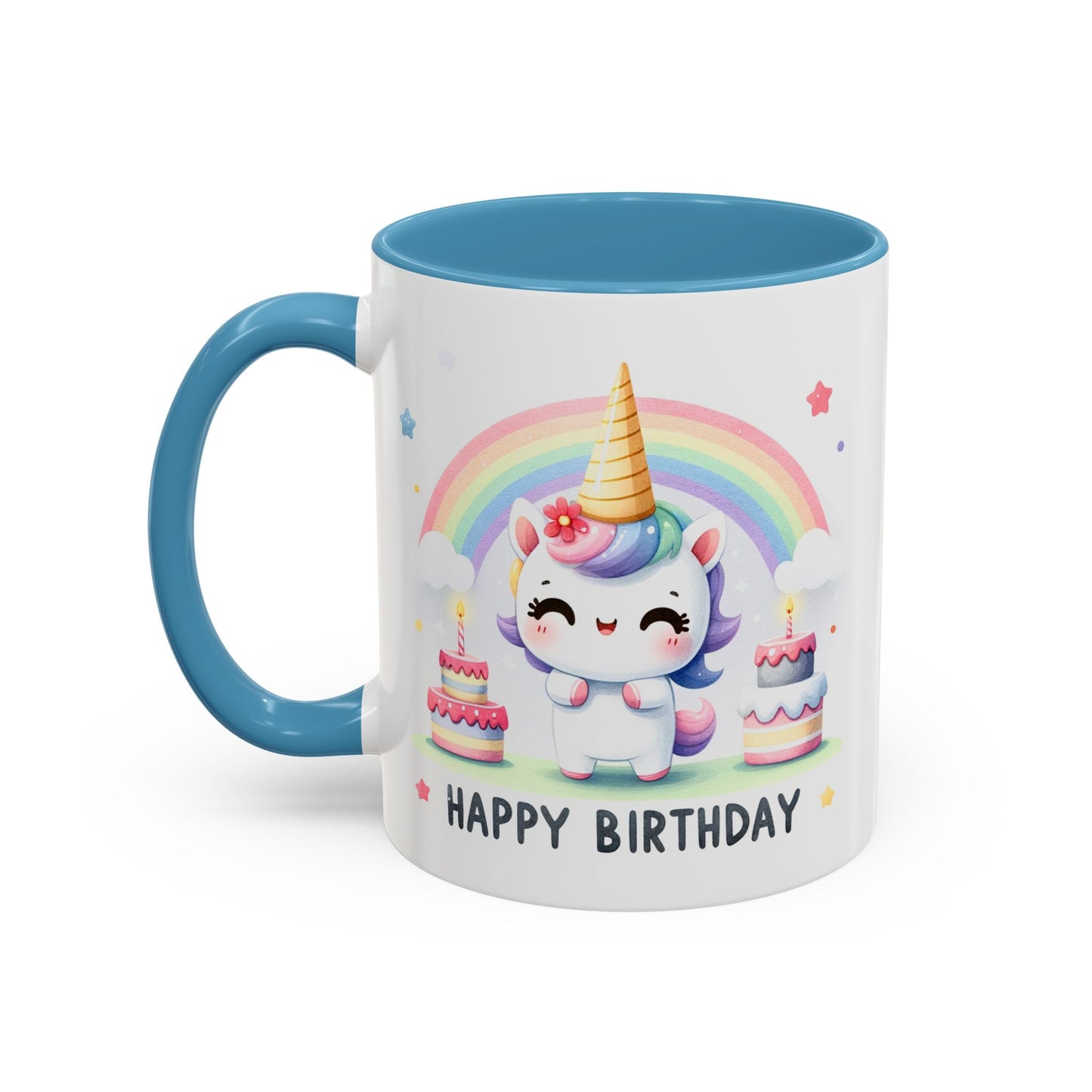 Birthday Mug -  Unicorn With Cakes