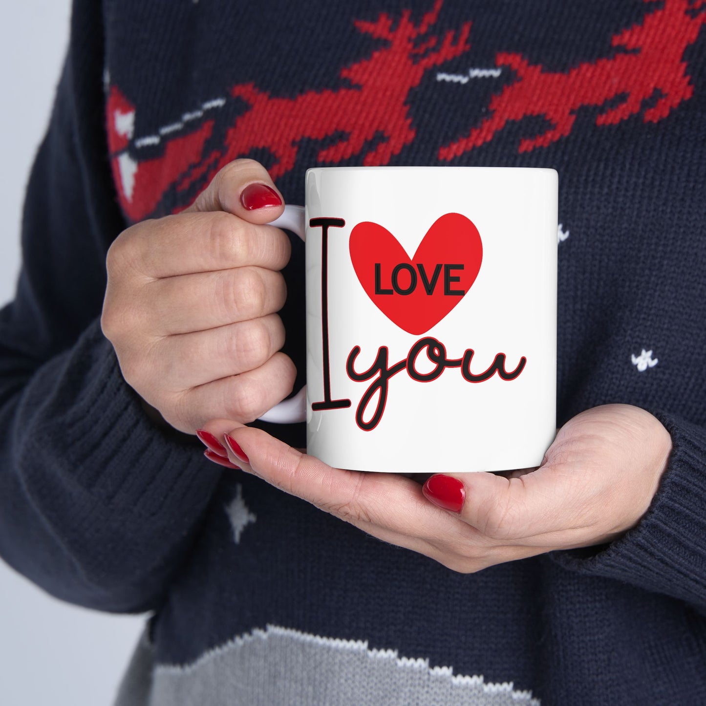 Valentine's Day Mug - I Love You Heart Graphic
