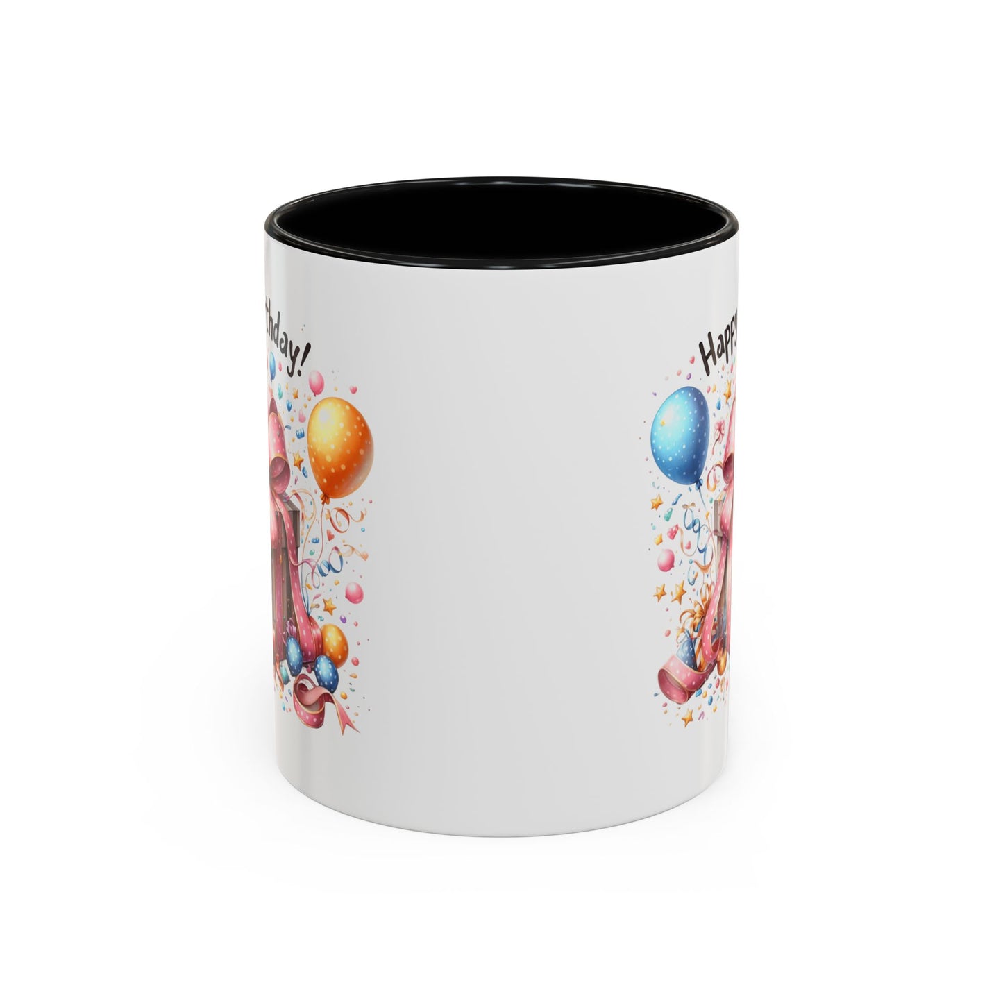 Birthday Mug - Happy Birthday Pink Ribbon Present