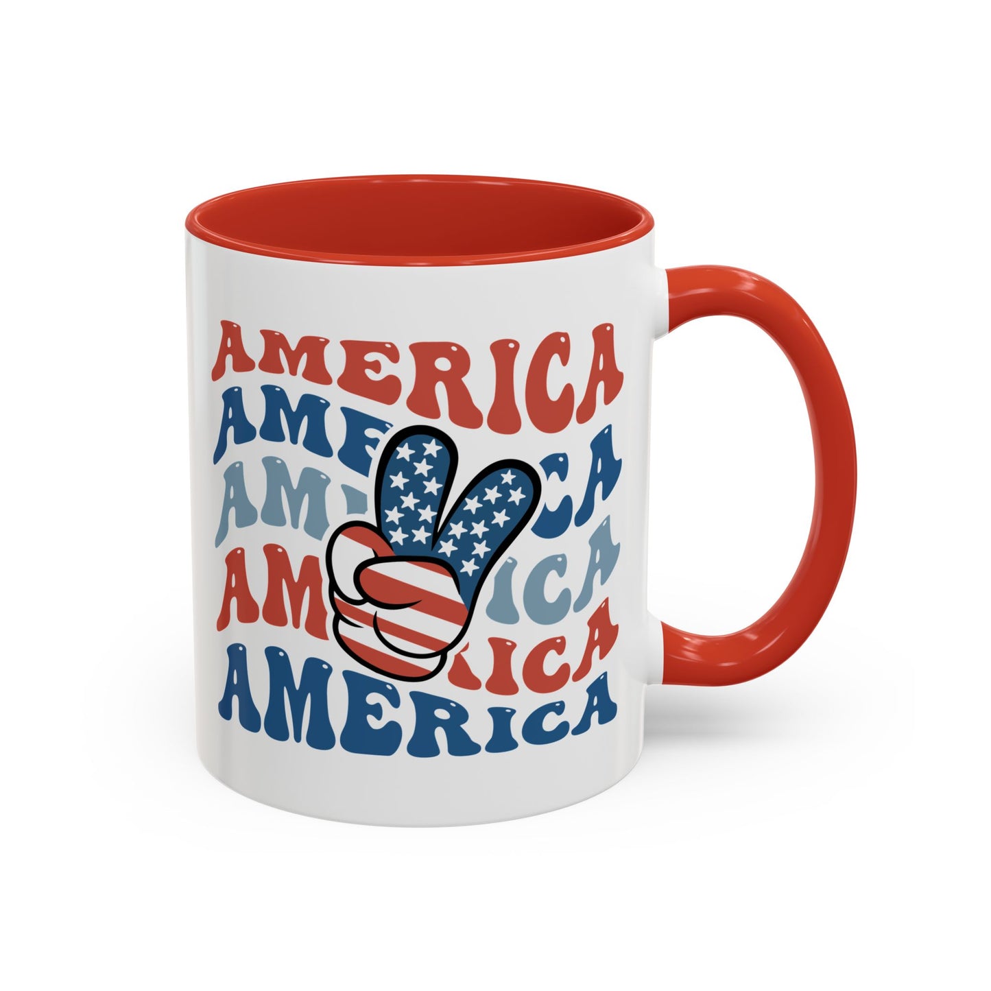 4th of July Mug - America peace Sign