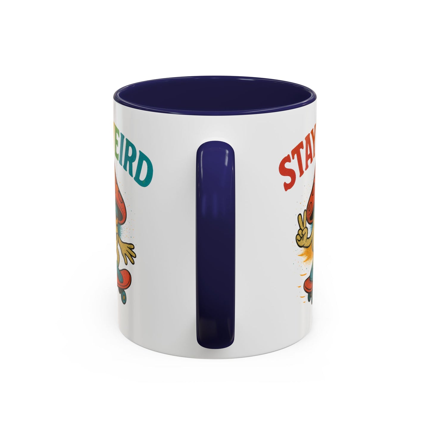 Humor Mug - Stay Weird Mushroom Skateboard