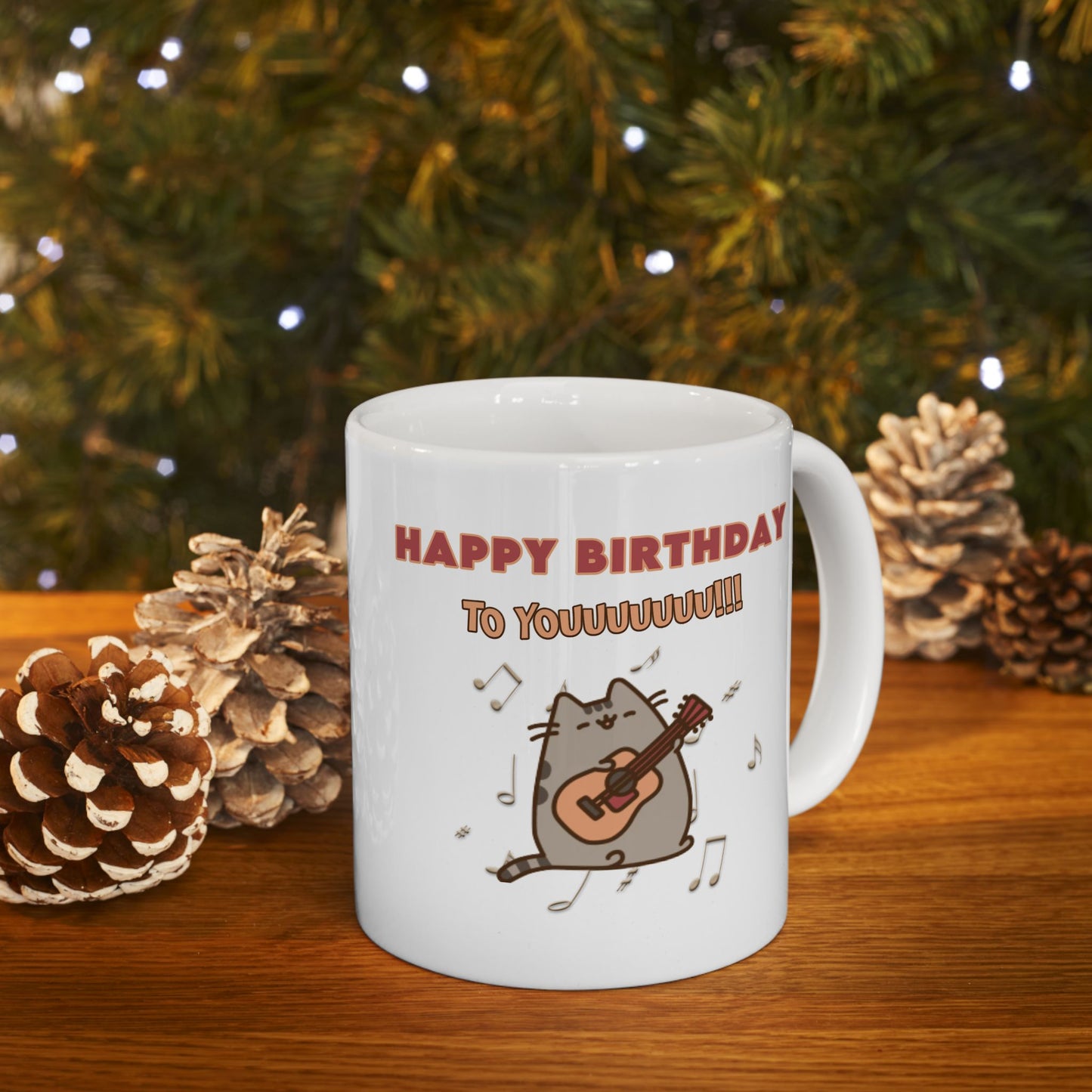 Birthday Mug - Happy Birthday Singing Cat