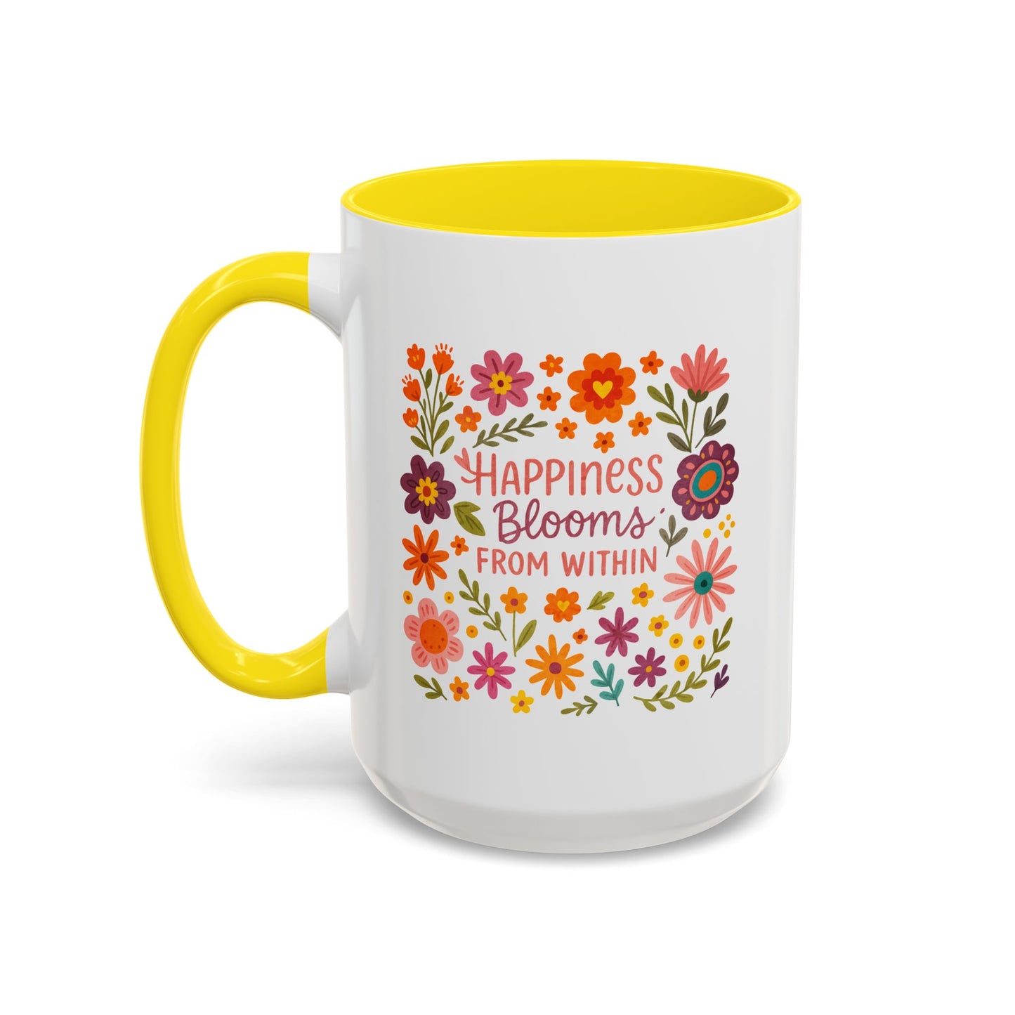 Motivation Mug - Happiness Blooms From Within