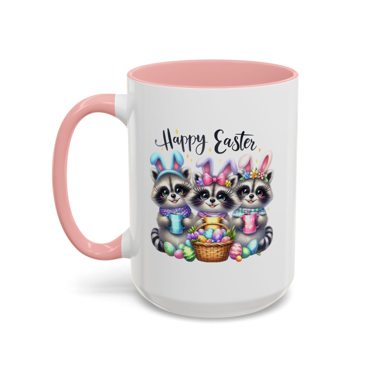 Easter Mug - Happy Easter Racoons