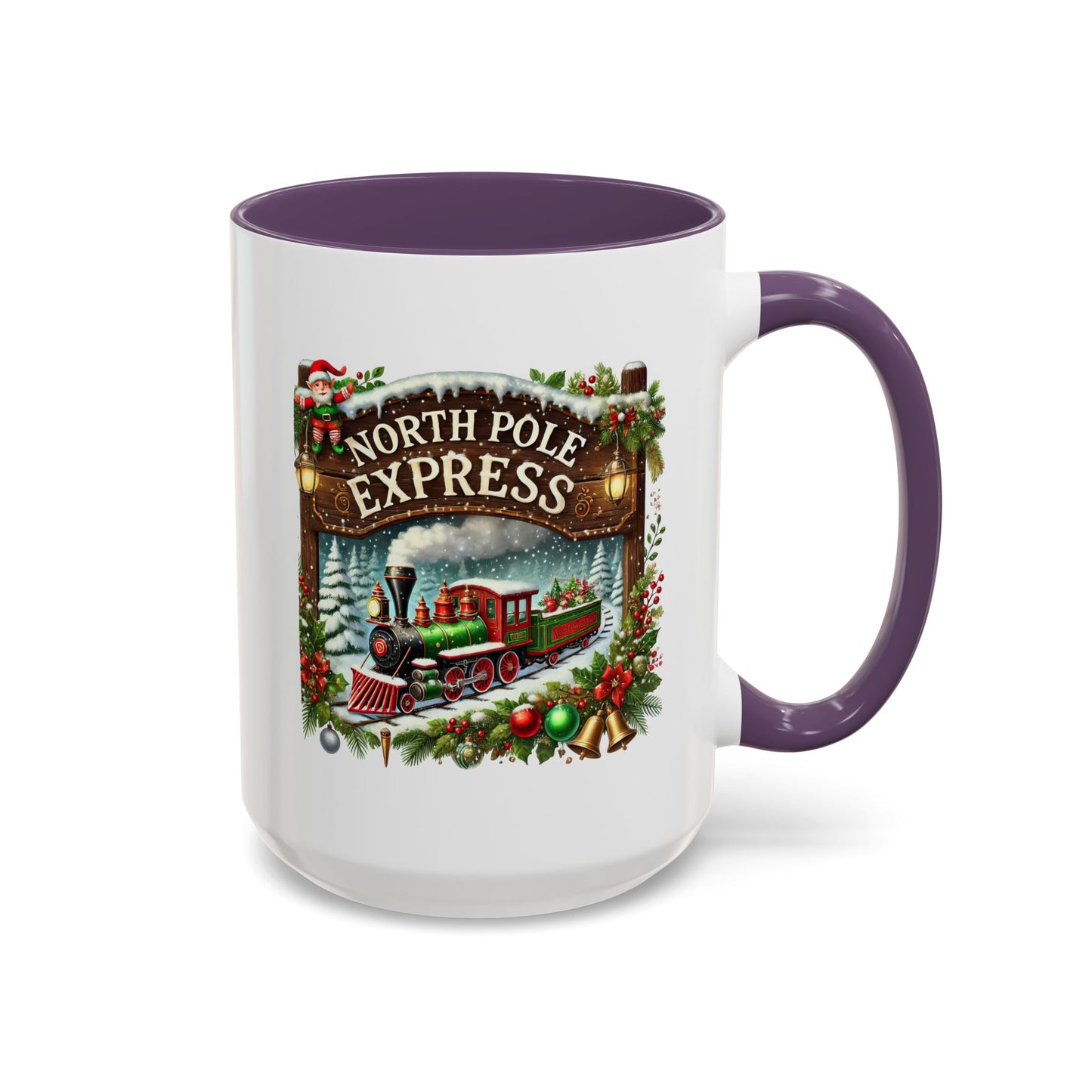 Christmas Mug - North Pole Express Steam Locomotive Ornaments