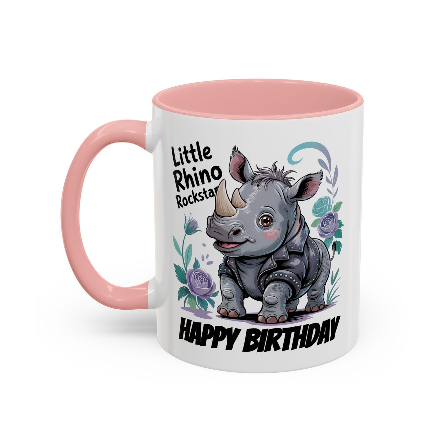 Birthday Mug - Happy Birthday Little Rhino Rockstar