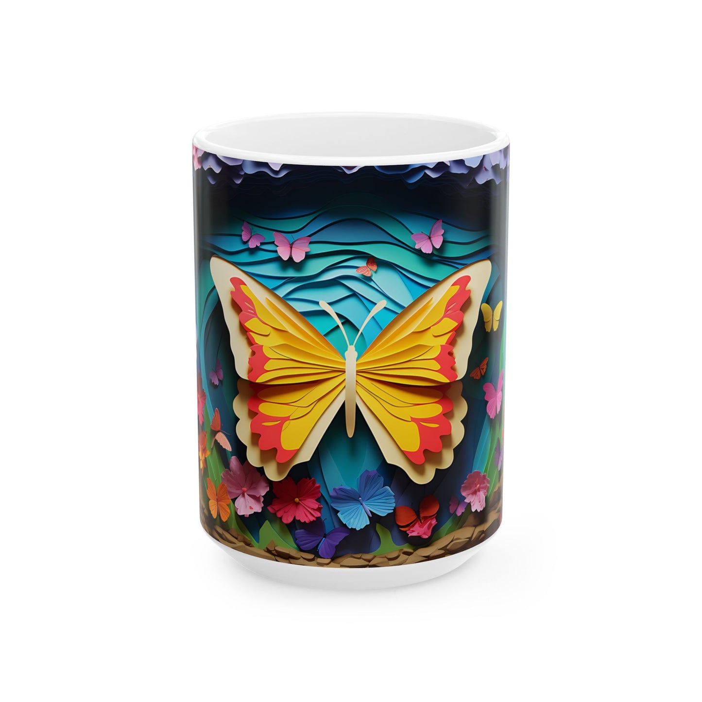 Artistic Mug - Colorful Butterflies 3