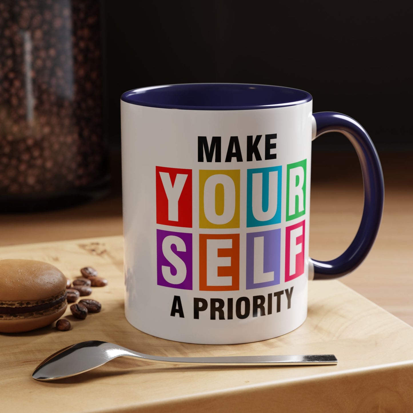 Wellness Mug - Make Yourself a Priority Colored Blocks