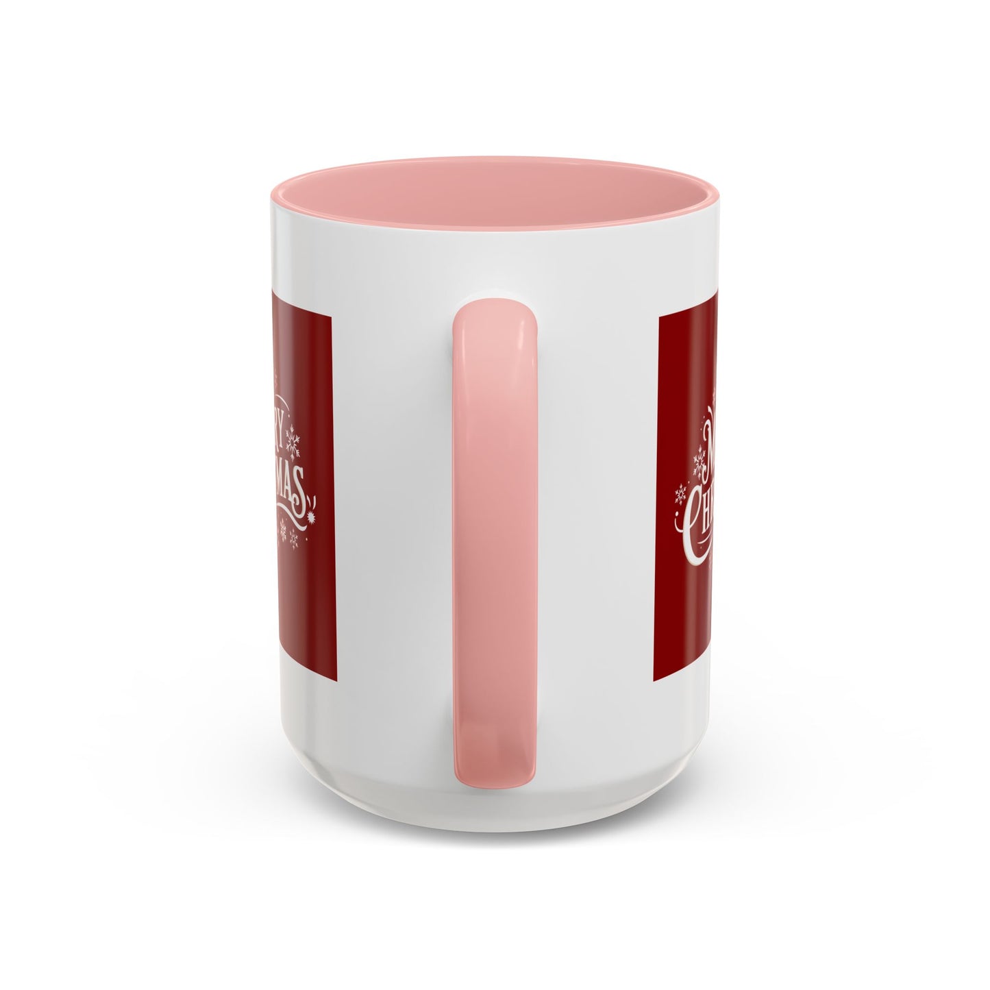 Christmas Mug - Merry Christmas White Text Maroon Background