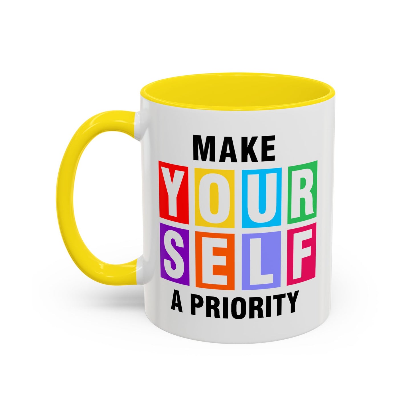 Wellness Mug - Make Yourself a Priority Colored Blocks