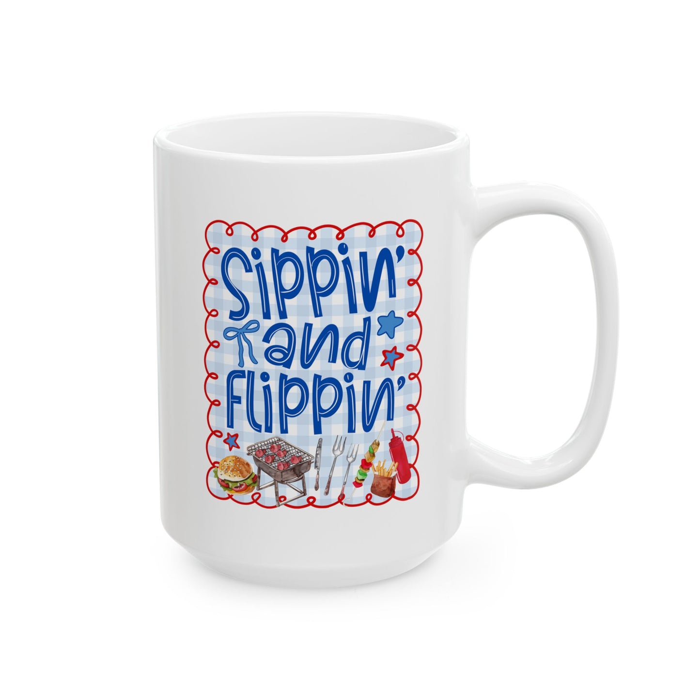 4th of July Mug - Sippin' and Flippin'