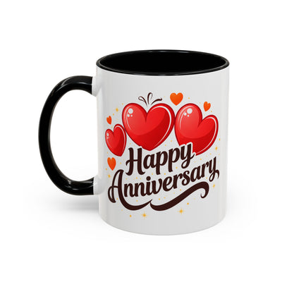 Anniversary Mug - Happy Anniversary Hearts