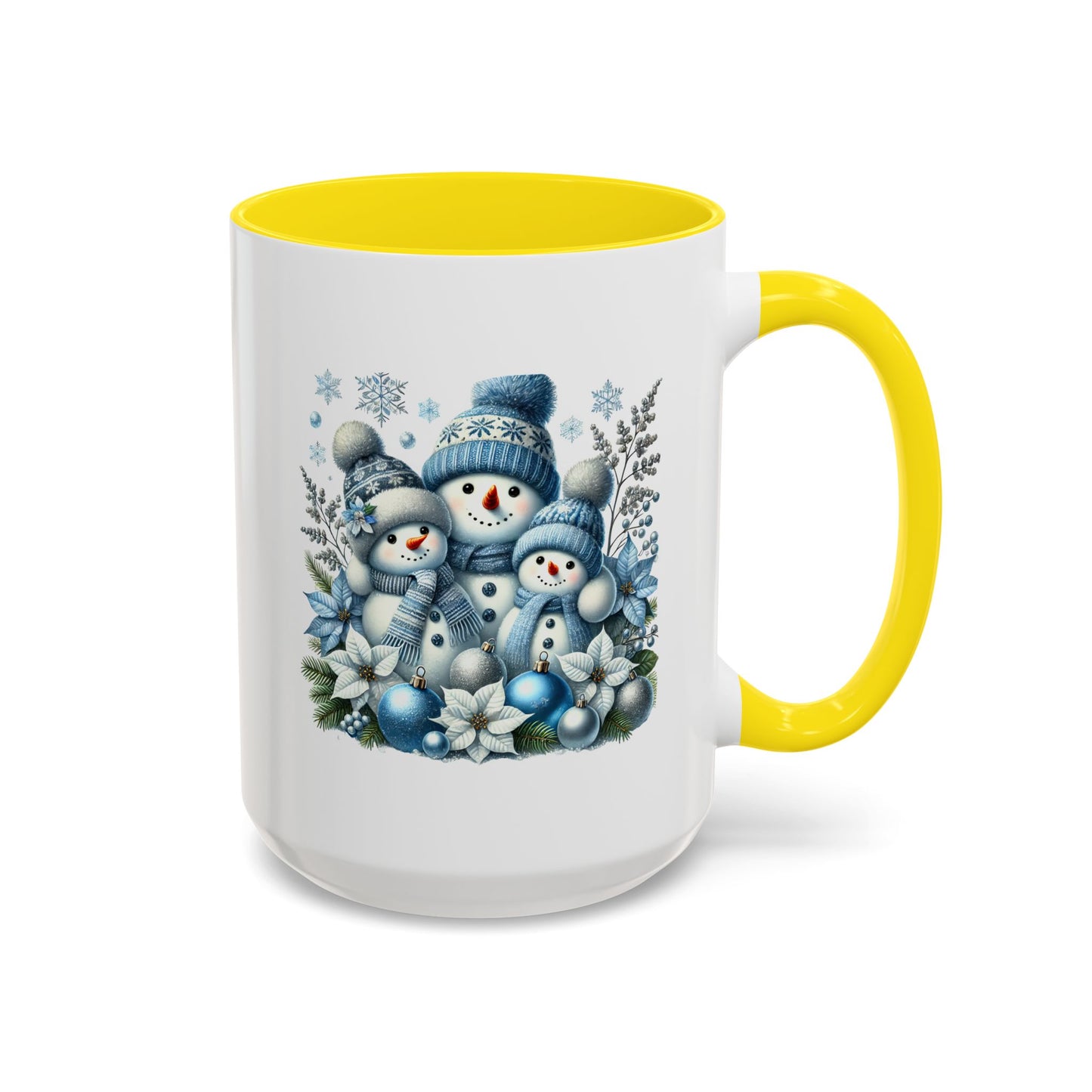 Christmas Mug - Blue Snowman Family