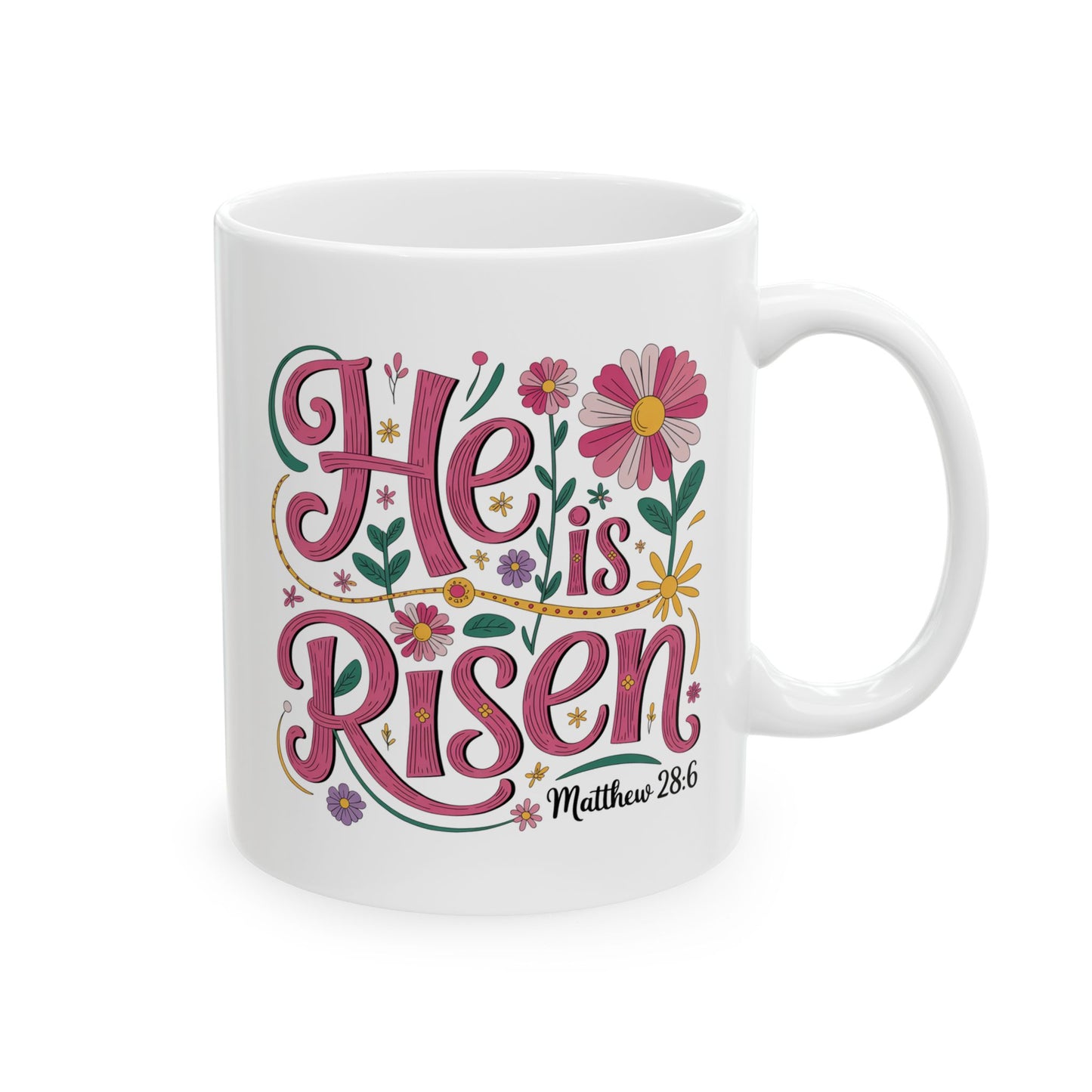 Easter Mug - He Is Risen Floral