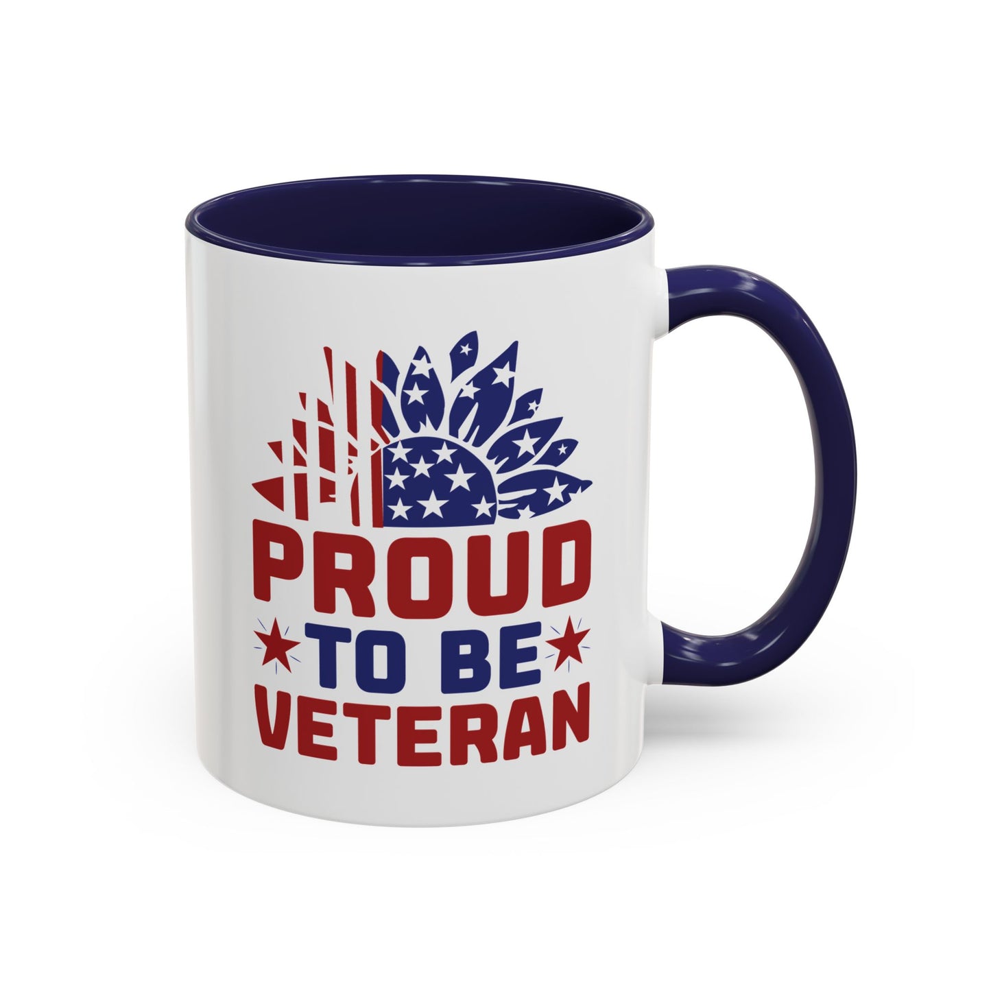 4th of July Mug - Proud to Be a Veteran Sunflower