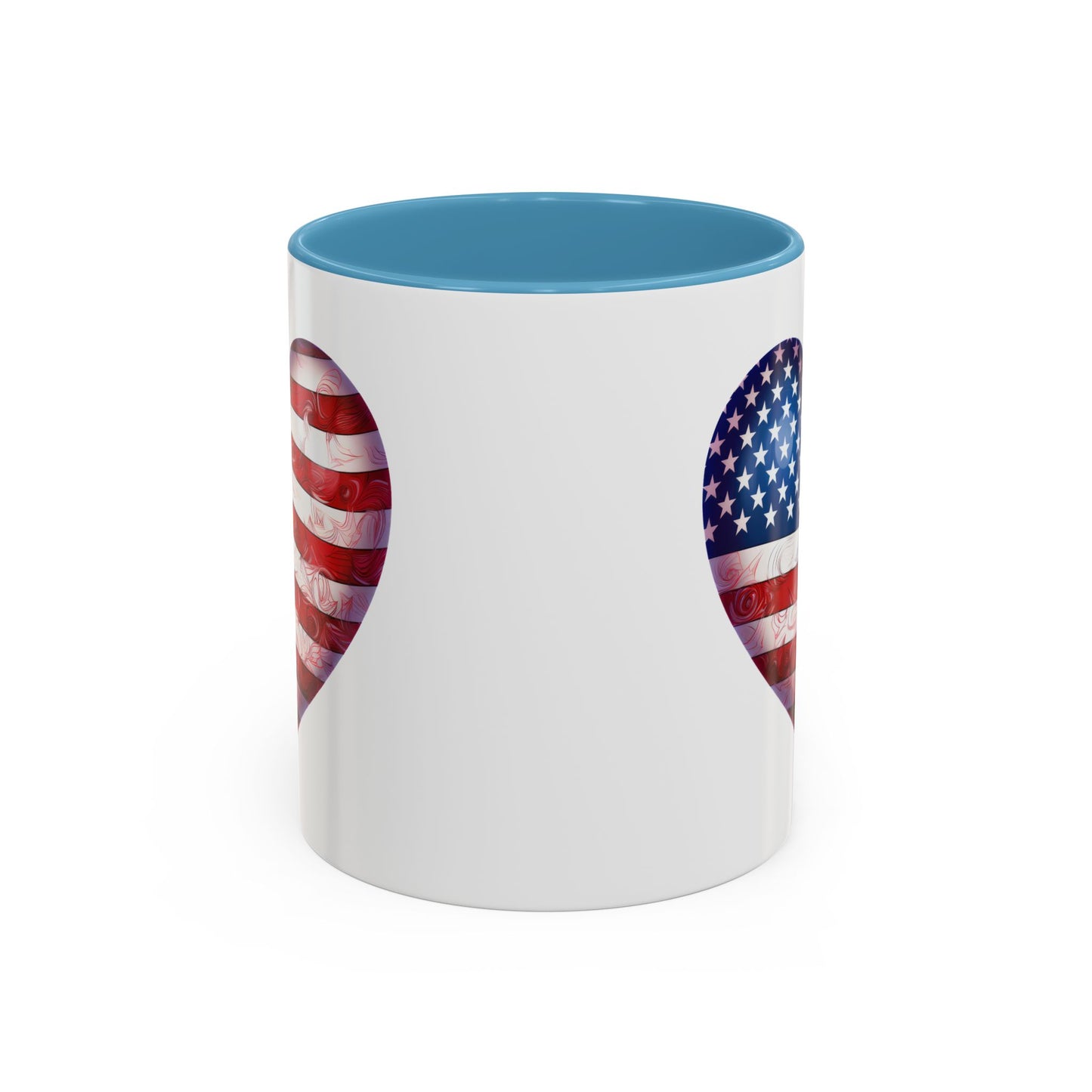 4th of July Mug - Heart American Flag