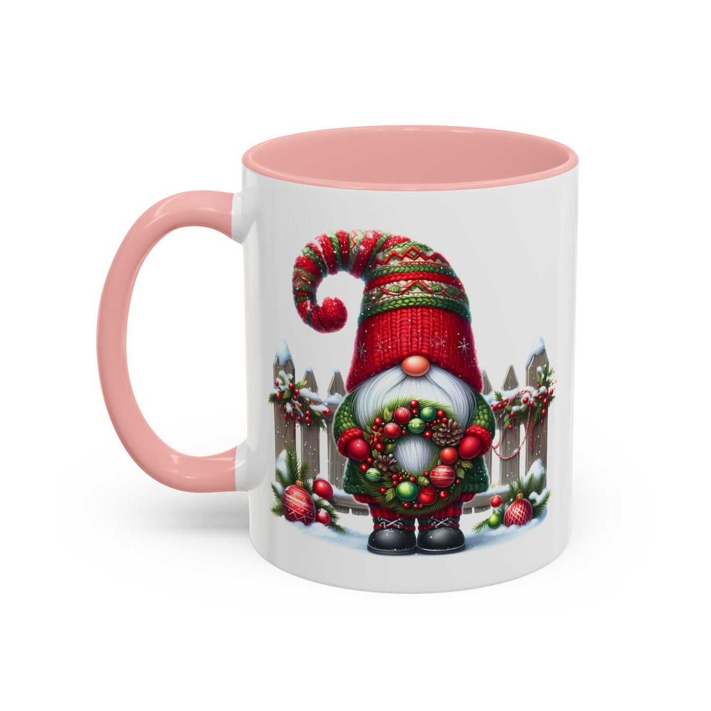 Christmas Mug - Gnome with Christmas Wreath