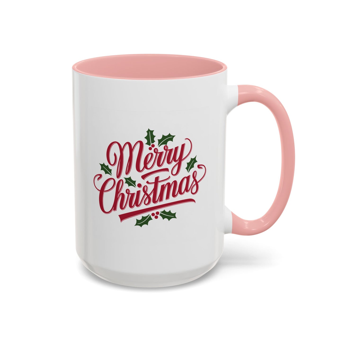 Christmas Mug - Merry Christmas Red Text Mistletoe