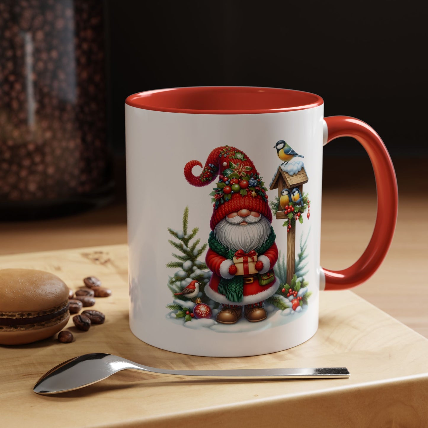 Christmas Mug - Gnome and Birds